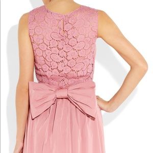 NINA RICCI: TAFFETA DRESS WITH LACE BOW DETAIL